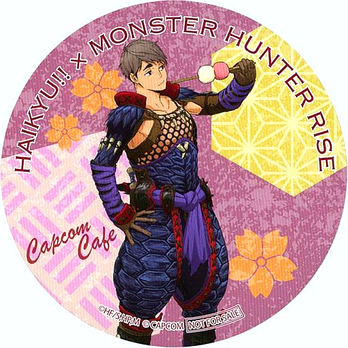 Osamu Miya Coaster CAPCOM CAFE x Haikyu!! x Monster Hunter Rise Drink Bonus [USED]
