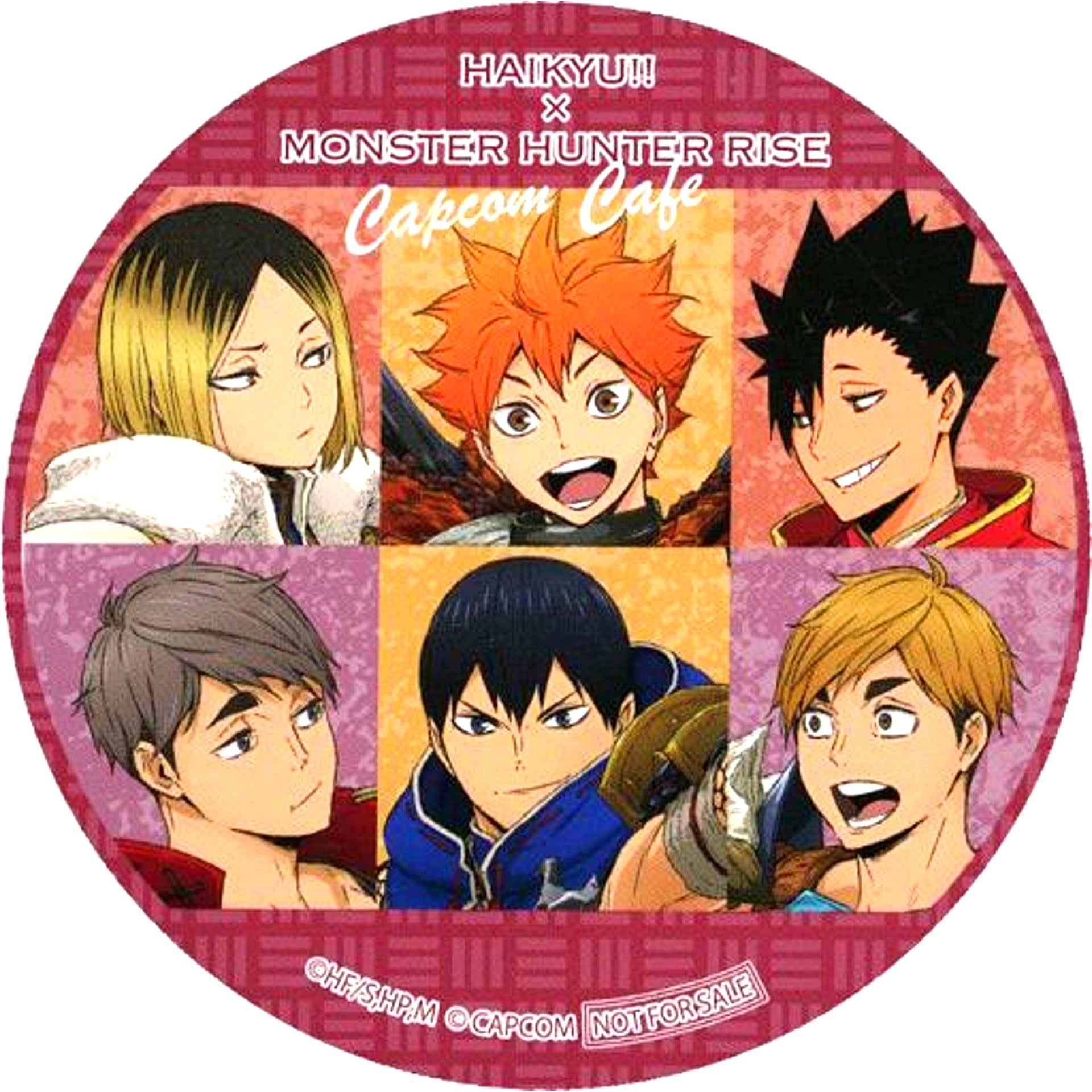 Group Coaster CAPCOM CAFE x Haikyu!! x Monster Hunter Rise Drink Bonus [USED]
