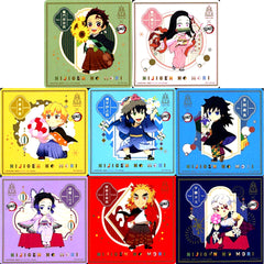 Set of 8 Nijigen no Mori x Demon Slayer Collabo Menu Order Bonus Limited Design Coaster [USED]