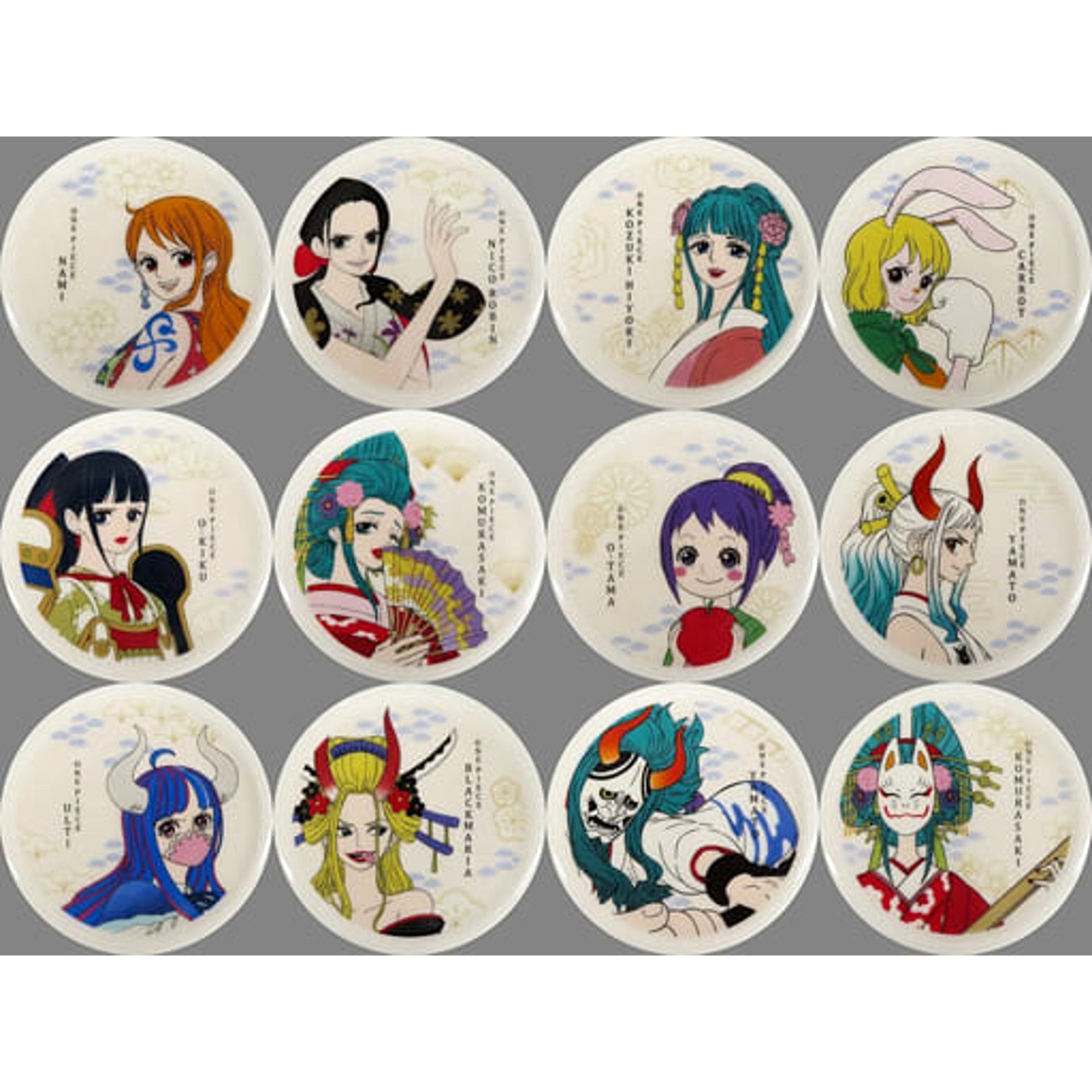 One Piece Nami & Others All 12 Types Set Ichiban Kuji EX Girl's Collection: Supreme Radiance Ceramic Coaster Prize G [USED]