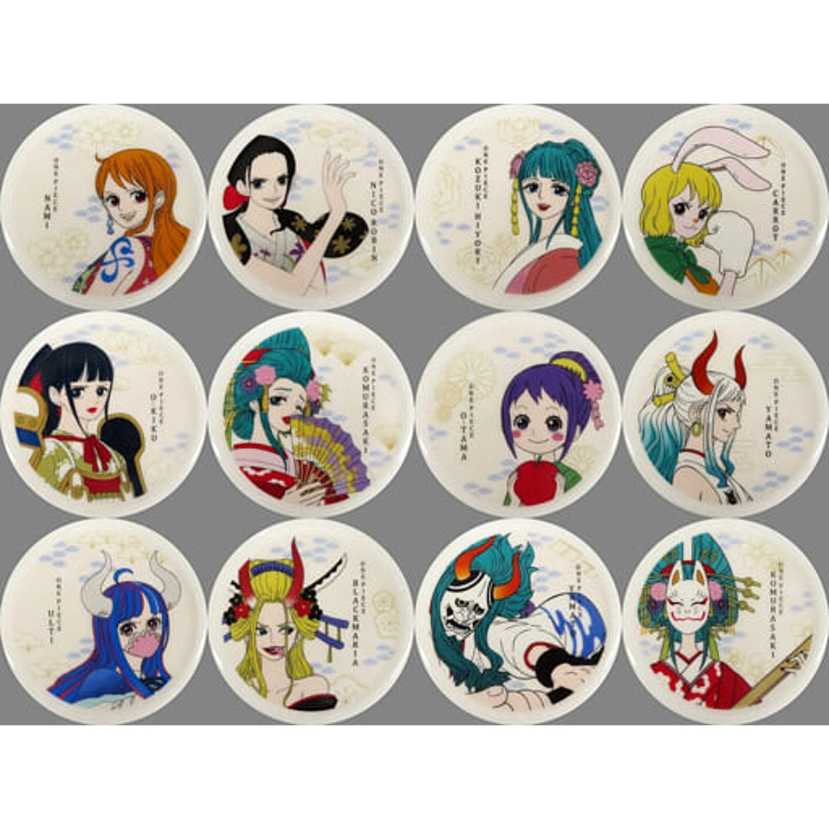 One Piece Nami & Others All 12 Types Set Ichiban Kuji EX Girl's Collection: Supreme Radiance Ceramic Coaster Prize G [USED]