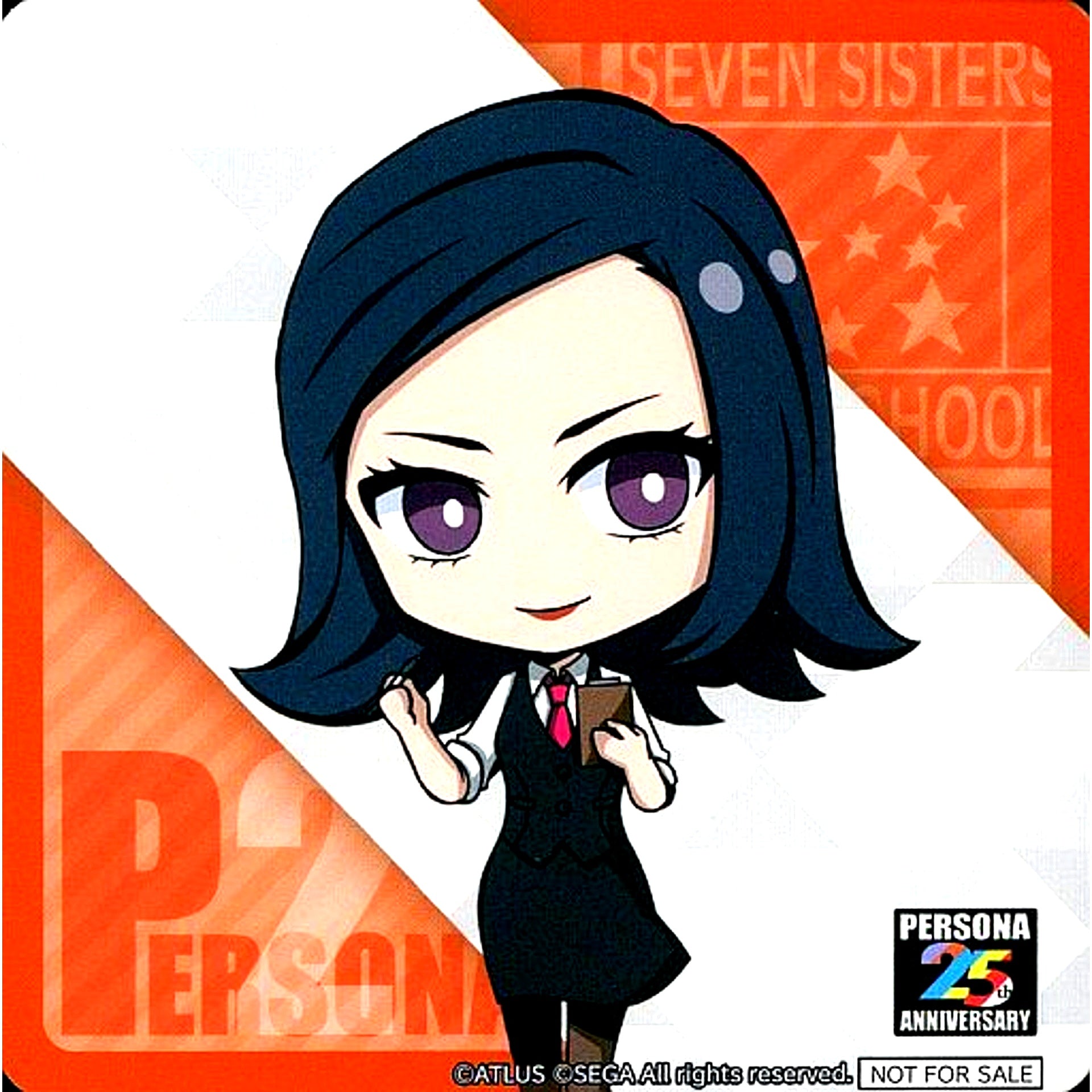 Protagonist Persona 2 Eternal Punishment Deformed Coaster Sega Collab Cafe Persona 25th Anniversary Second Half Cafe Menu Part 1 Order Bonus [USED]