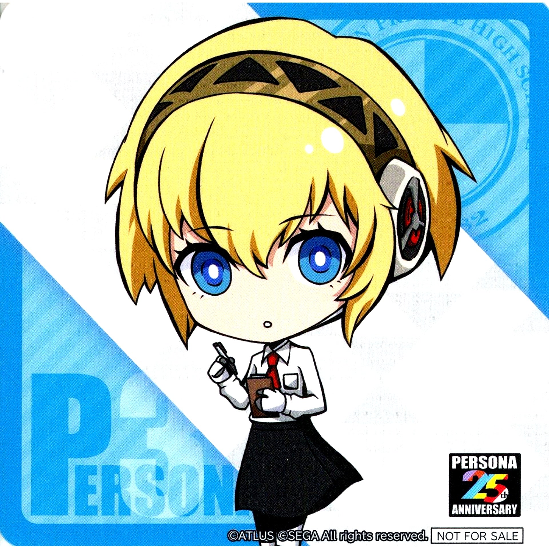 Aigis Coaster Sega Collab Cafe Persona 25th Anniversary Second Half Cafe Menu Part 2 Order Bonus [USED]