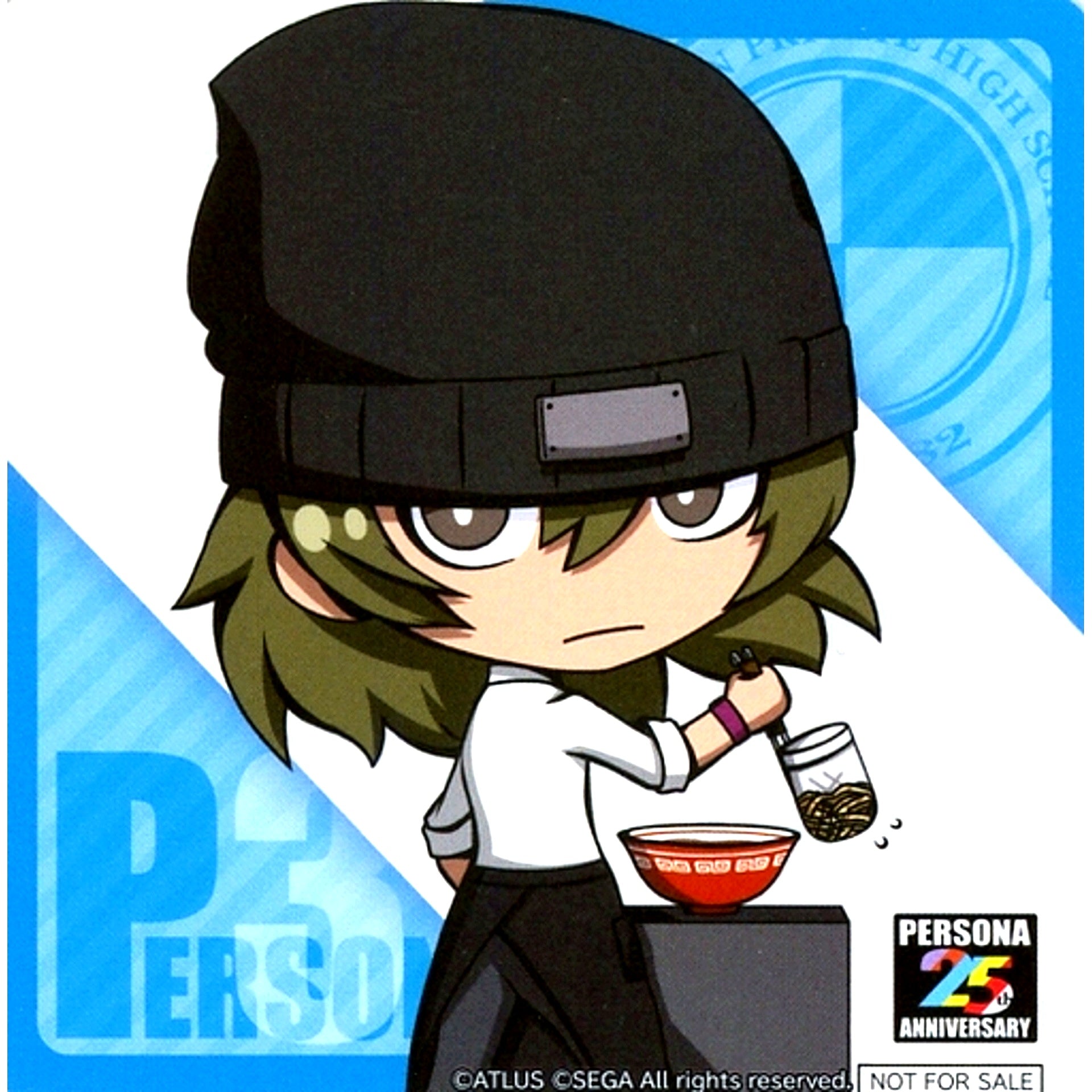 Shinjiro Aragaki Coaster Sega Collab Cafe Persona 25th Anniversary Second Half Cafe Menu Part 2 Order Bonus [USED]