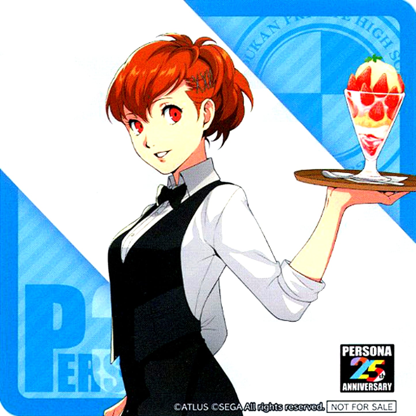 Protagonist Persona 3 Portable Female Standard Ver. Sega Collab Cafe Persona 25th Anniversary 2nd Half Cafe Menu Vol.2 Order Bonus Coaster [USED]