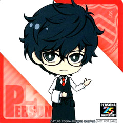 Protagonist Persona 5 Deformed Coaster Sega Collab Cafe Persona 25th Anniversary Second Half Cafe Menu Part 3 Order Bonus [USED]