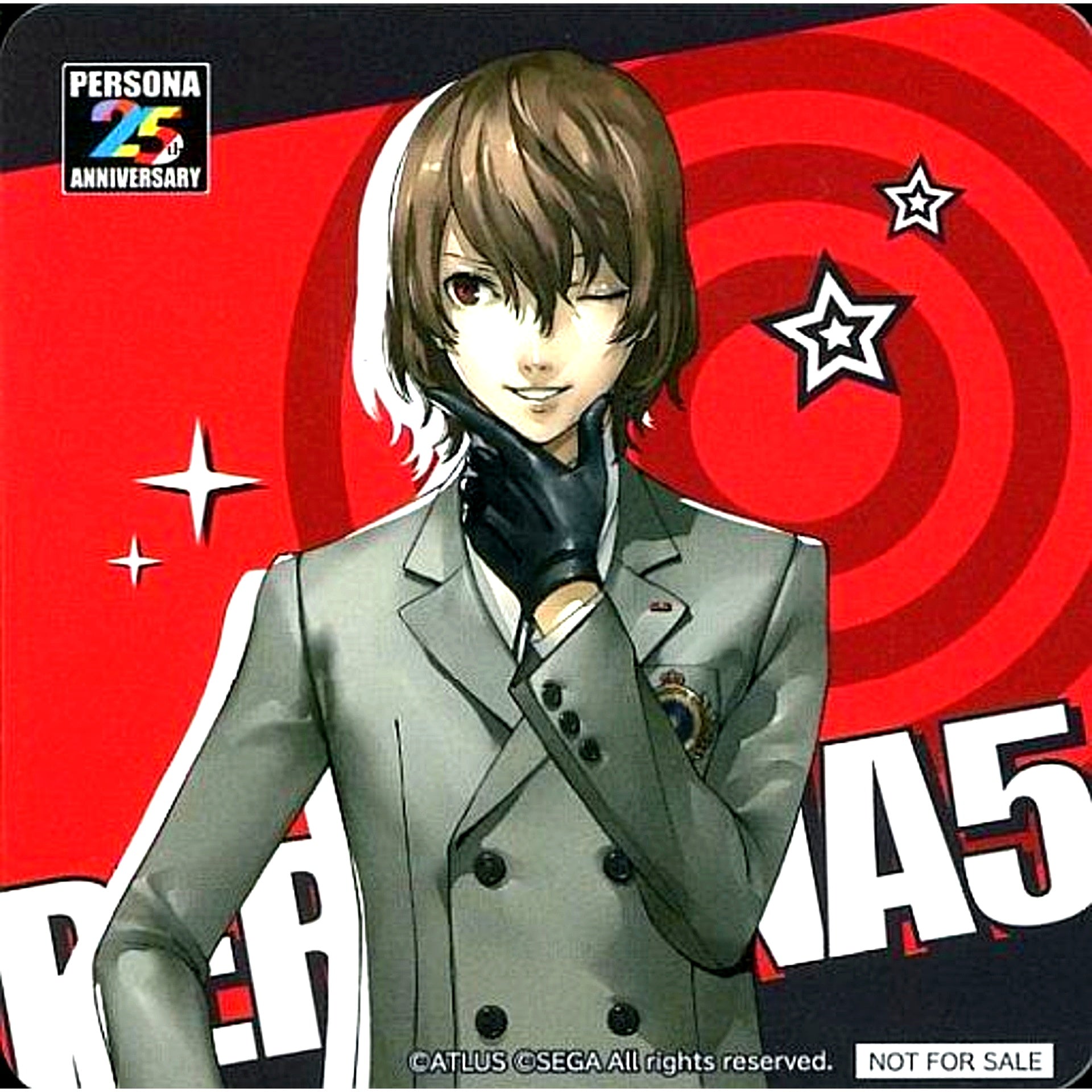 Goro Akechi Sega no Taiyaki x Persona 25th Anniversary Menu Order Bonus Vol.6 Coaster [USED]