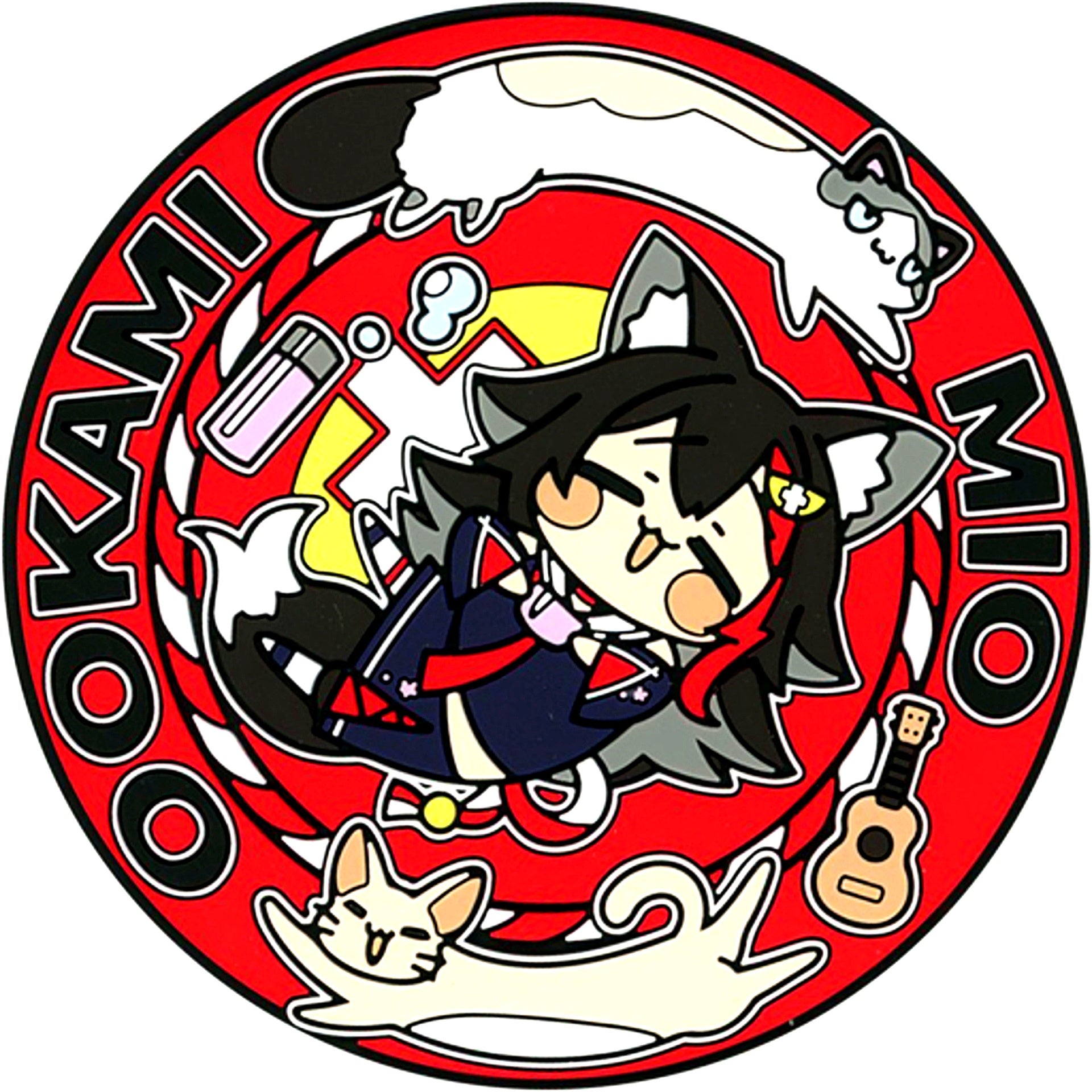 Ookami Mio Virtual YouTuber Hololive Rubber Coaster Ookami Mio 3rd Anniversary Commemoration [USED]