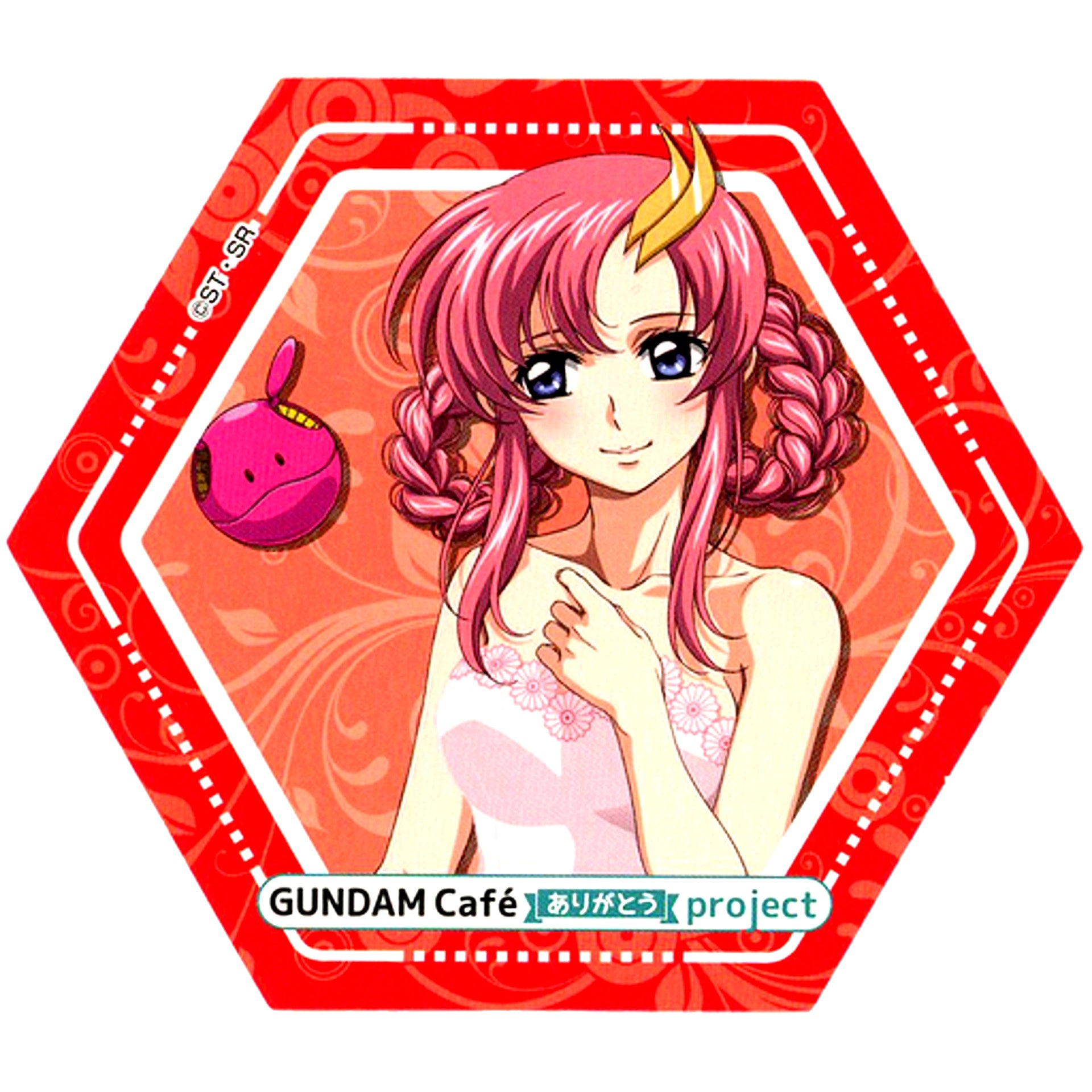 Lacus Clyne Store Visit Memorial Coaster GUNDAM Cafe Arigato project Eligible Product Purchase Bonus [USED]