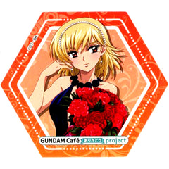 Cagalli Yula Athha Store Visit Memorial Coaster GUNDAM Cafe Arigato project Eligible Product Purchase Bonus [USED]