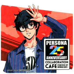 Protagonist Persona 5 Persona 25th Anniversary Collaboration Cafe powered by Animax Cafe+ Food Dessert Order Bonus Coaster [USED]