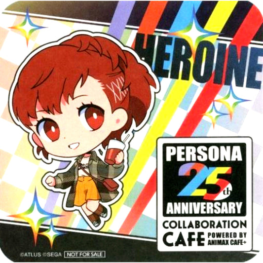 Protagonist Persona 3 Portable Female Coaster Persona 25th Anniversary Collab Cafe powered by Animax Cafe+ Drink Order Bonus [USED]