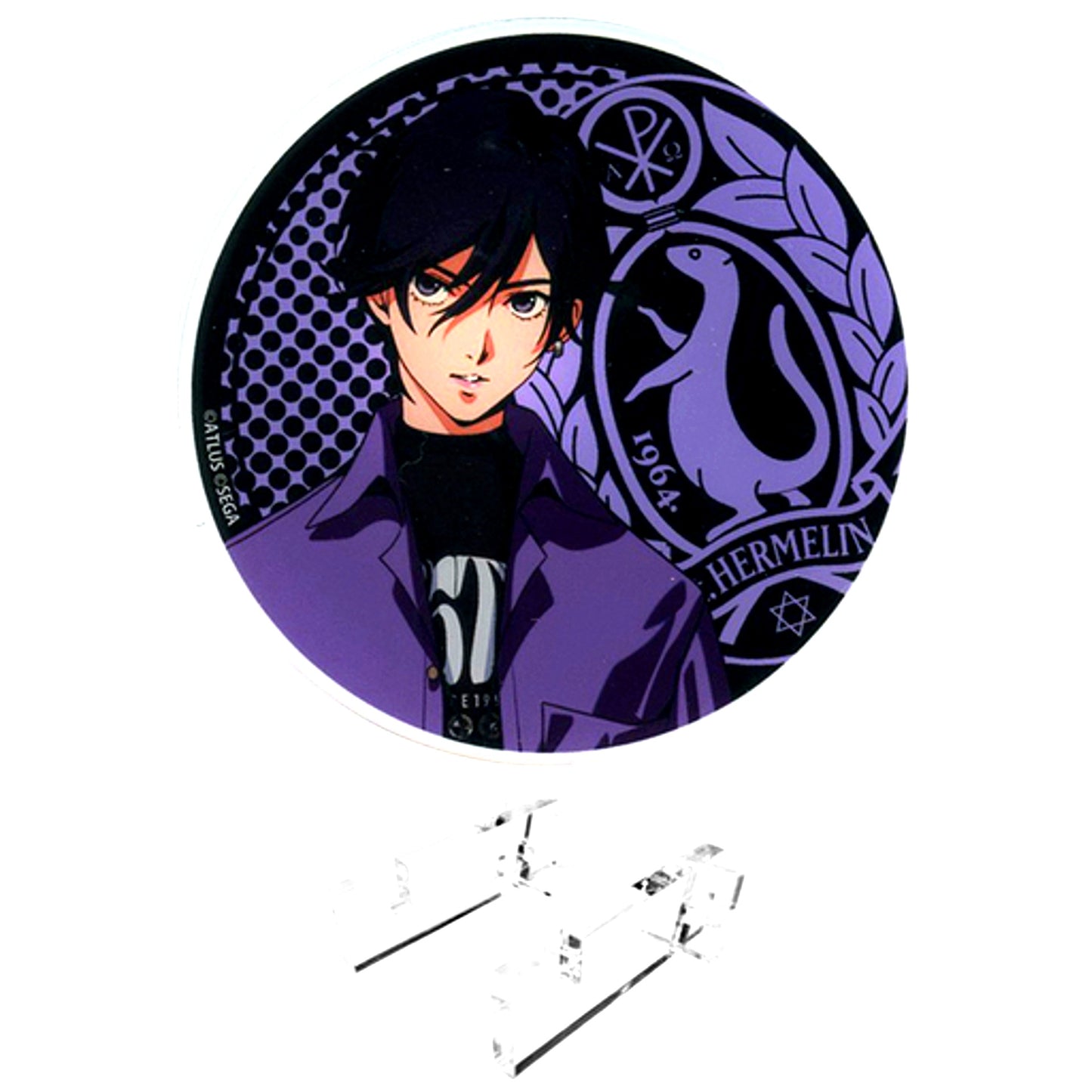 Protagonist Revelations: Persona Persona 25th Anniversary Collaboration Cafe powered by Animax Cafe+ Trading Acrylic Coaster Stand [USED]