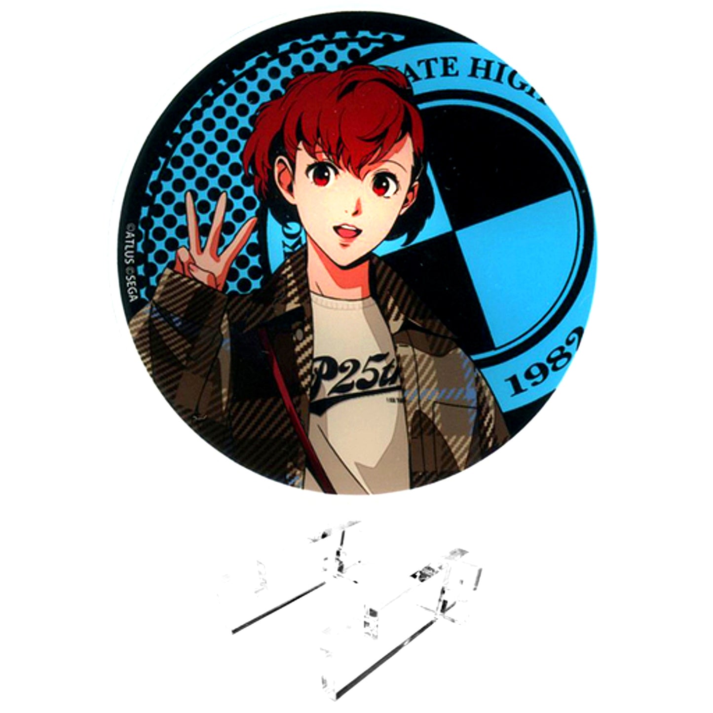 Protagonist Persona 3 Portable Female Persona 25th Anniversary Collaboration Cafe powered by Animax Cafe+ Trading Acrylic Coaster Stand [USED]