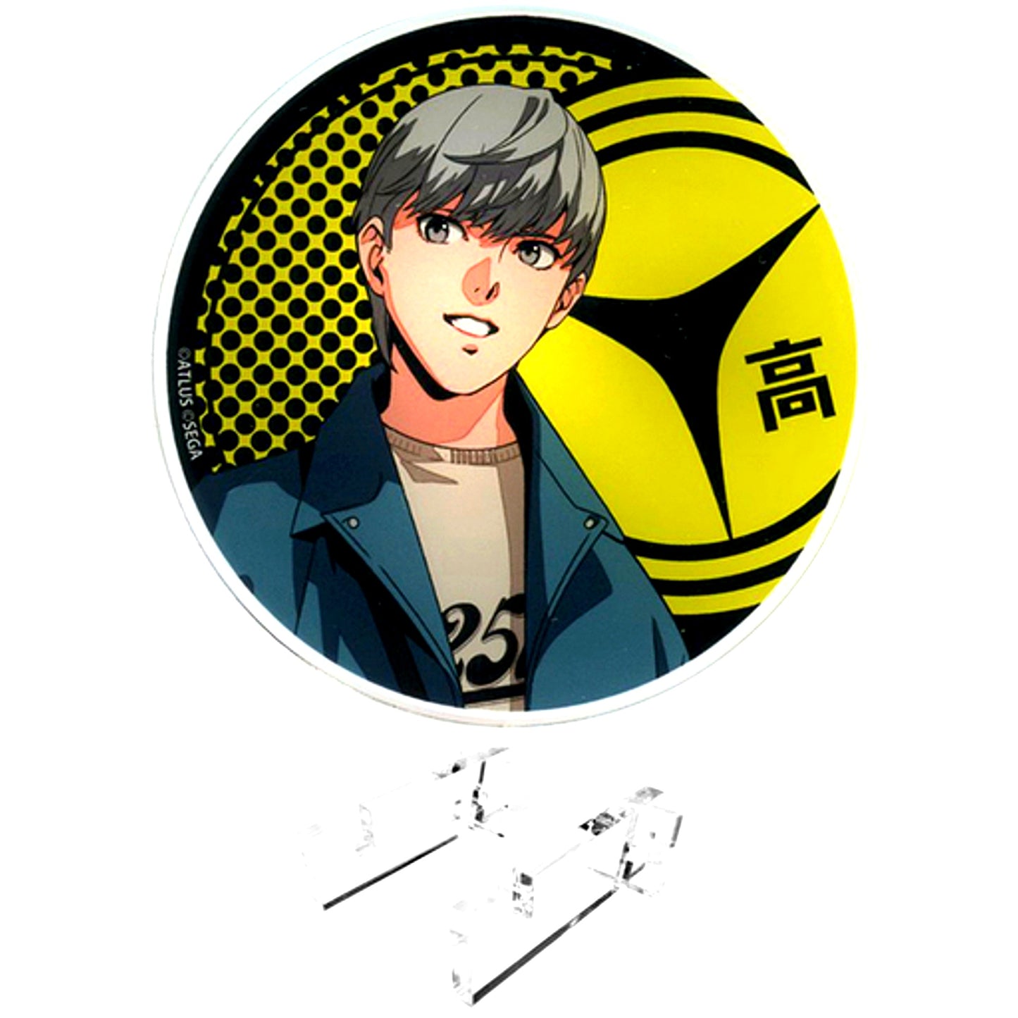 Protagonist Persona 4 Persona 25th Anniversary Collaboration Cafe powered by Animax Cafe+ Trading Acrylic Coaster Stand [USED]
