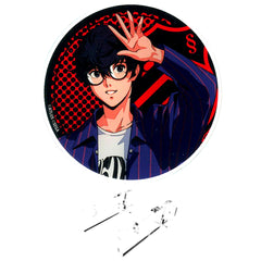 Protagonist Persona 5 Persona 25th Anniversary Collaboration Cafe powered by Animax Cafe+ Trading Acrylic Coaster Stand [USED]