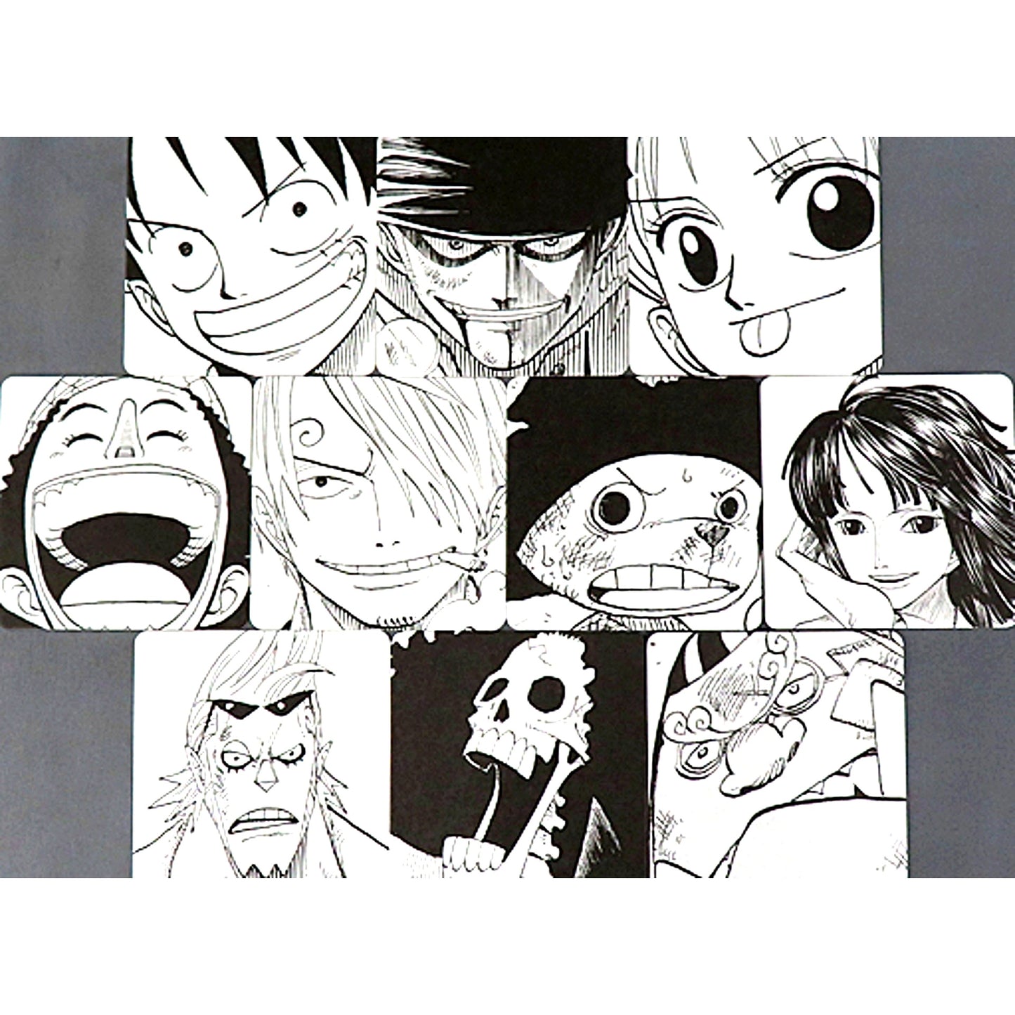 Set of 10 Straw Hat Pirates Meet the ONE PIECE Gem Goods Exhibition ALL FACES Coaster Set [USED]