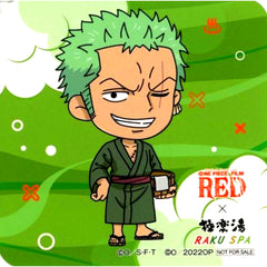 Roronoa Zoro Square / Mini Character Group B ONE PIECE FILM RED x Gokurakuyu RAKU SPA Sento Begins!! Straw Hat Pirates Collabo Menu Order Bonus Coaster [USED]