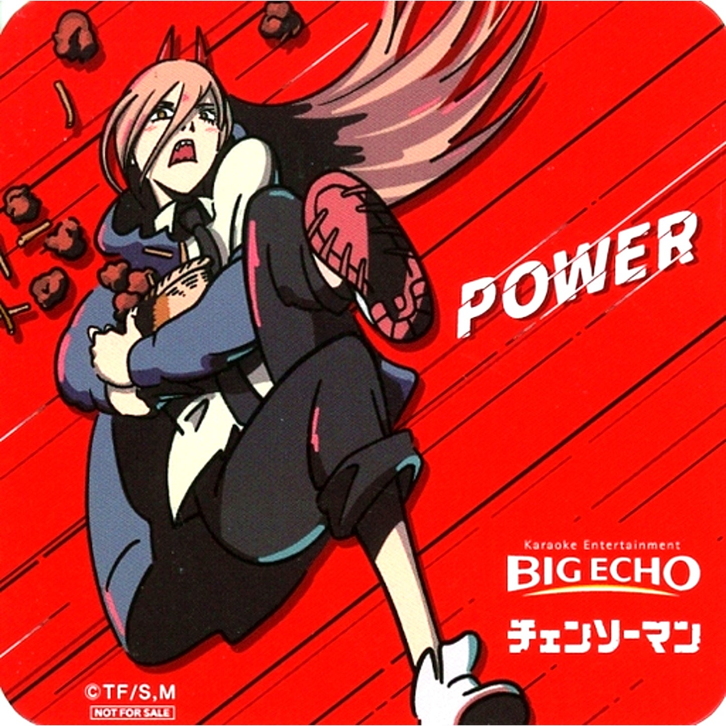 Power Red Background Illustration Original Coaster Chainsaw Man x Big Echo Vol. 1 Collabo Drink Bonus [USED]