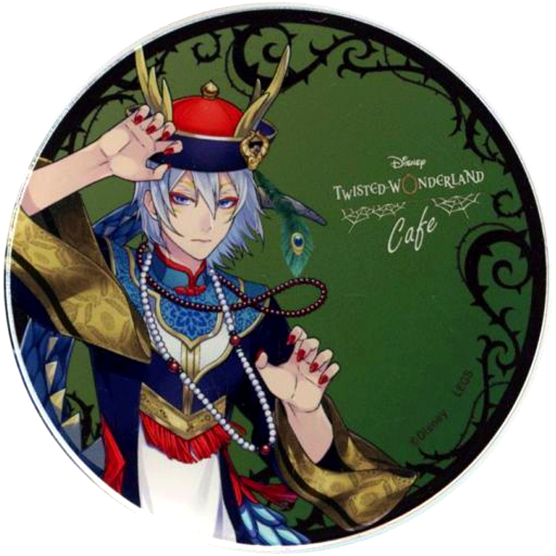 Silver Disney Twisted Wonderland Acrylic Coaster Diasomnia Dorm OH MY CAFE Part 3 [USED]