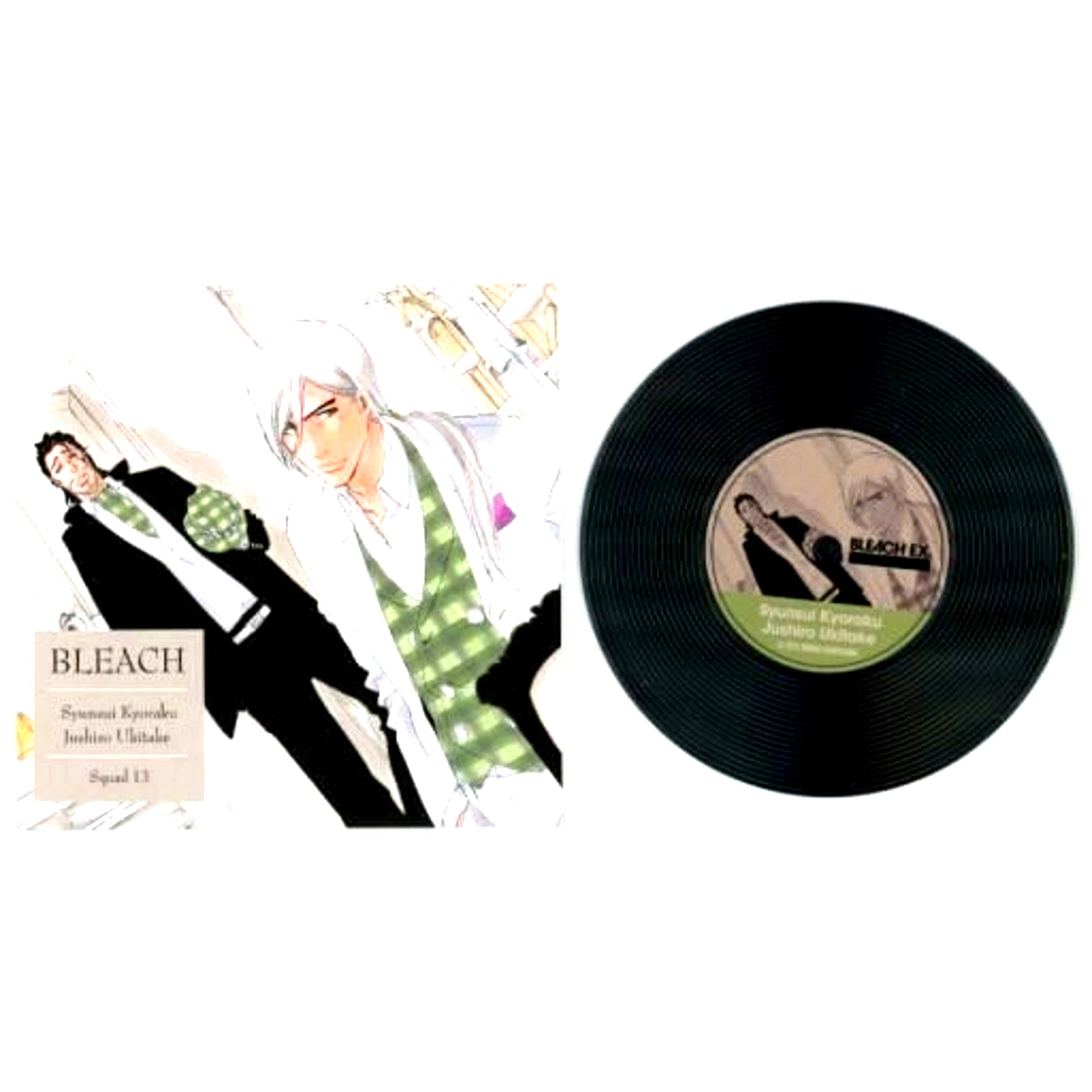 Shunsui Kyoraku and Jushiro Ukitake BLEACH 20th Anniversary Original Art Exhibition BLEACH EX. Original Record Coaster Collection [USED]