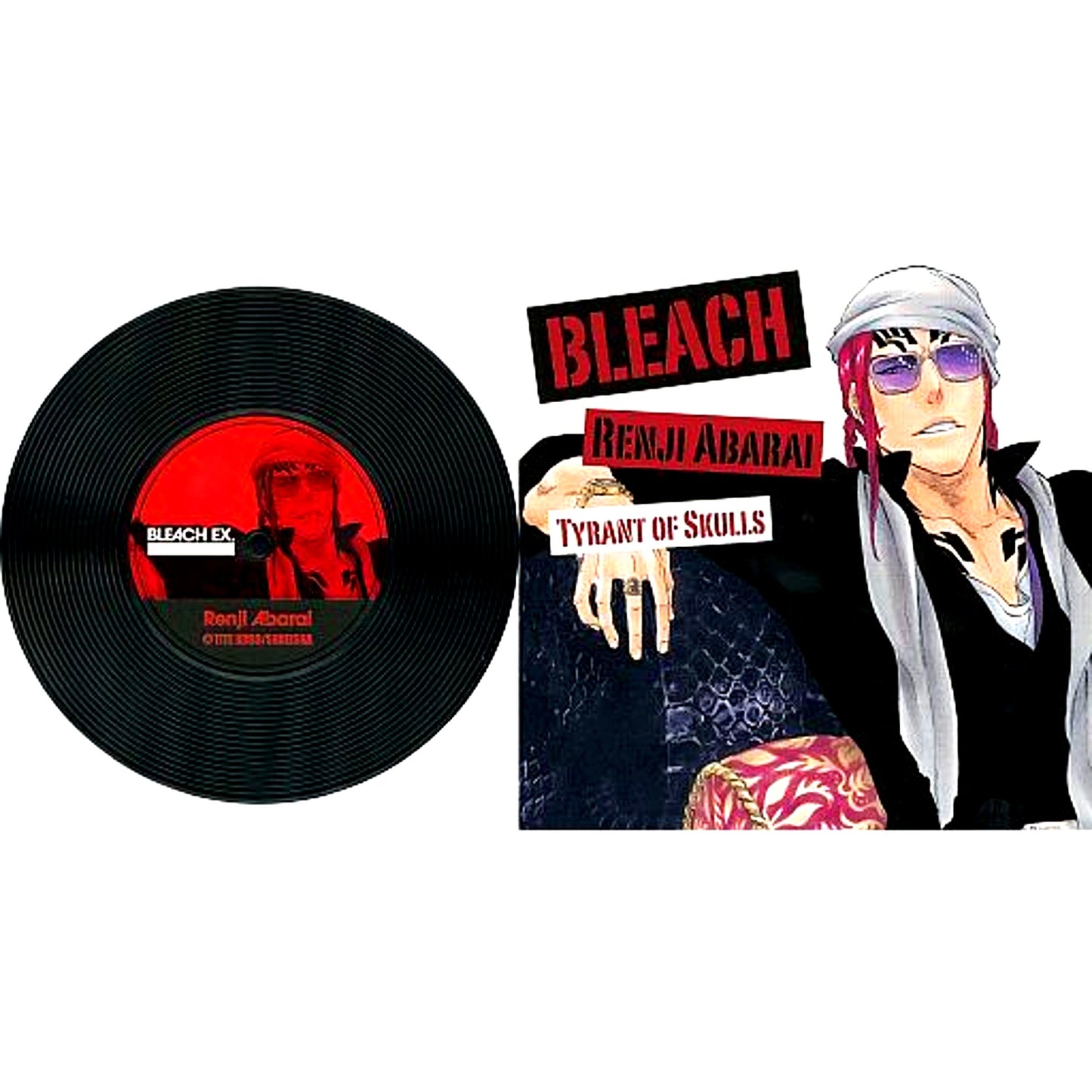 Renji Abarai Bleach 20th Anniversary Art Exhibition Bleach EX. Original Record Coaster Collection [USED]