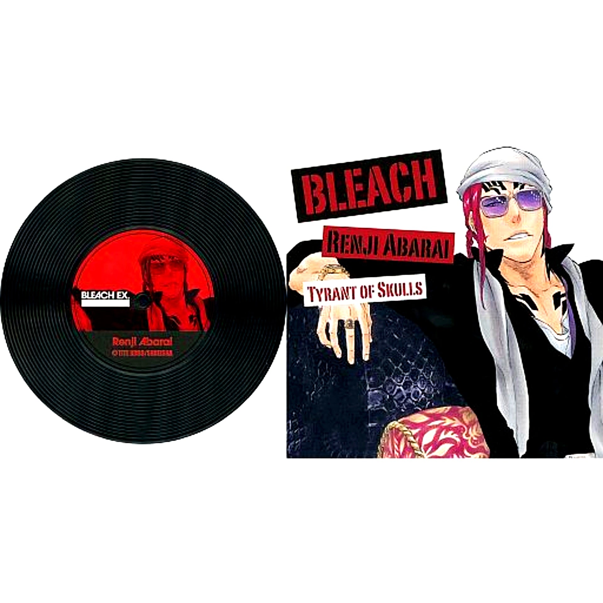 Renji Abarai Bleach 20th Anniversary Art Exhibition Bleach EX. Original Record Coaster Collection [USED]
