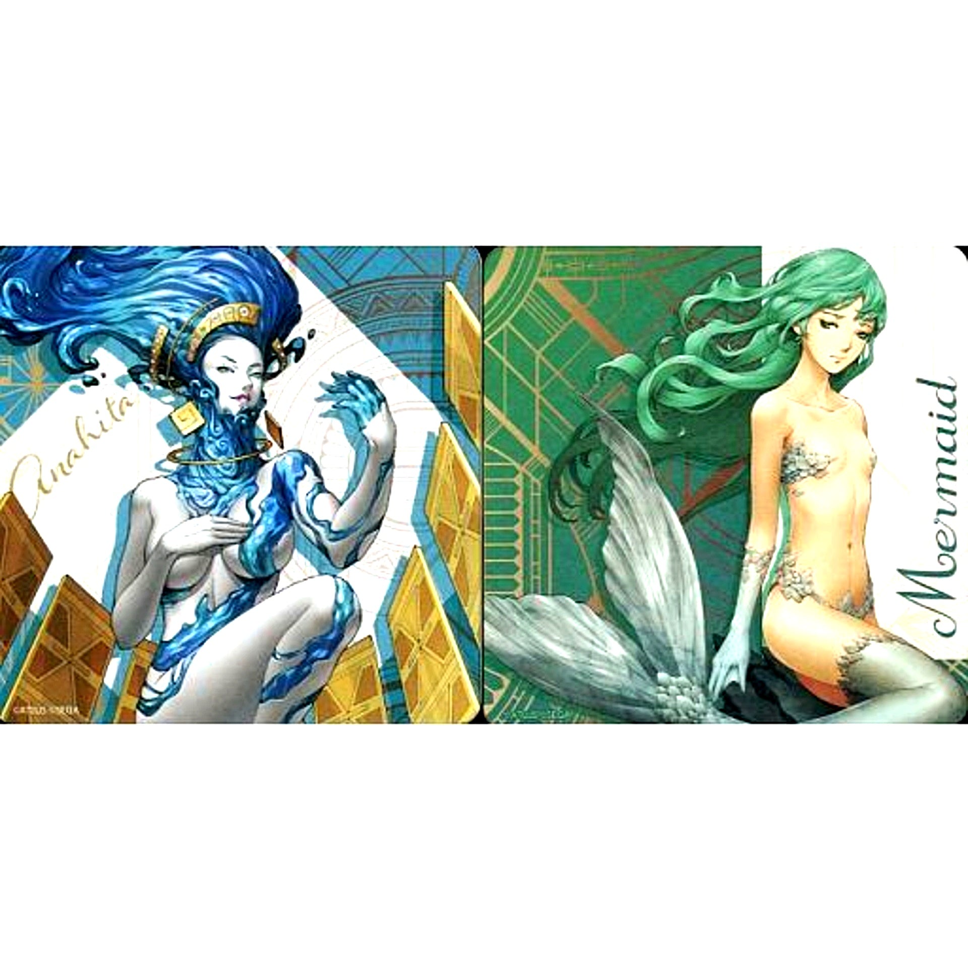 Anahita and Mermaid F Prize Art Coaster MAGIC Kuji Shin Megami Tensei V [USED]