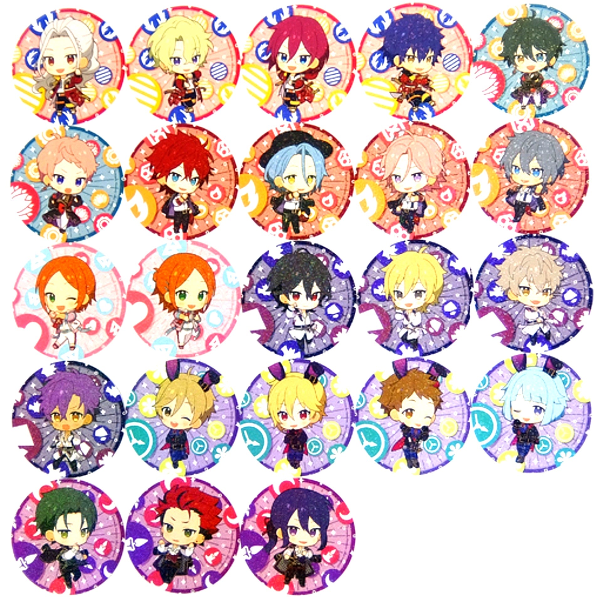 Set of 23 Hologram Coaster Ensemble Stars x animatecafe Menu Order Bonus 2nd Half [USED]