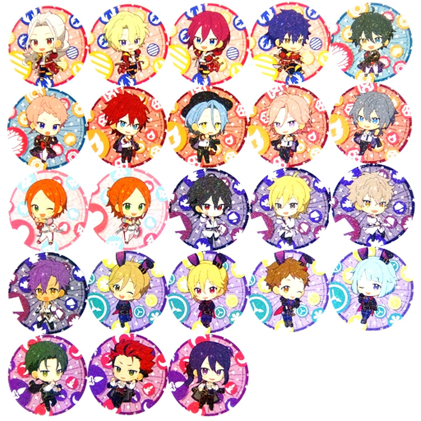 Set of 23 Hologram Coaster Ensemble Stars x animatecafe Menu Order Bonus 2nd Half [USED]