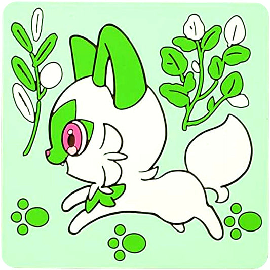 Sprigatito Rubber Coaster Pokemon Scarlet and Violet Pokemon Center Limited [USED]