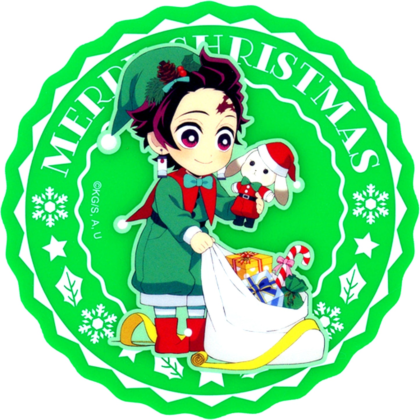 Tanjiro Kamado Random Acrylic Coaster A Demon Slayer ufotable Cafe Machi Asobi CAFE Christmas Event 2022 [USED]