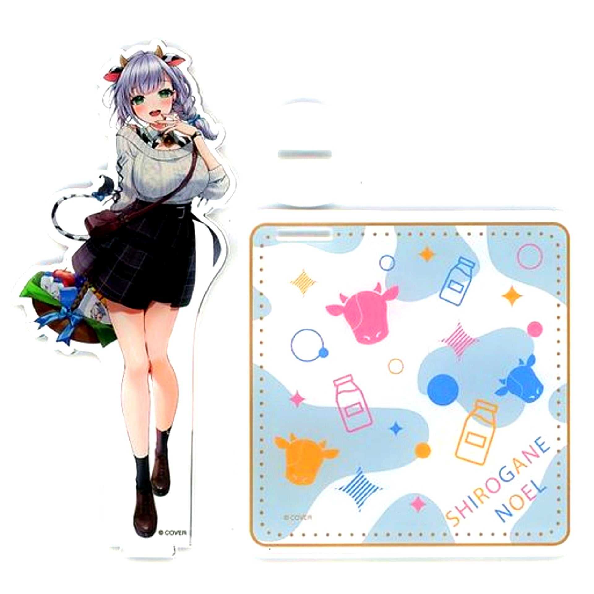 Shirogane Noel Virtual YouTuber Hololive Acrylic Stand Coaster Shirogane Noel Bokujo no Yume Collab Commemoration [USED]
