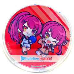 Houshou Marine Bowling Ver. and Karaoke Ver. Virtual YouTuber Hololive Trading Acrylic Coaster Round One Collab Campaign Pekomari Collab Drink 3 Cups Order Bonus Part 2 [USED]