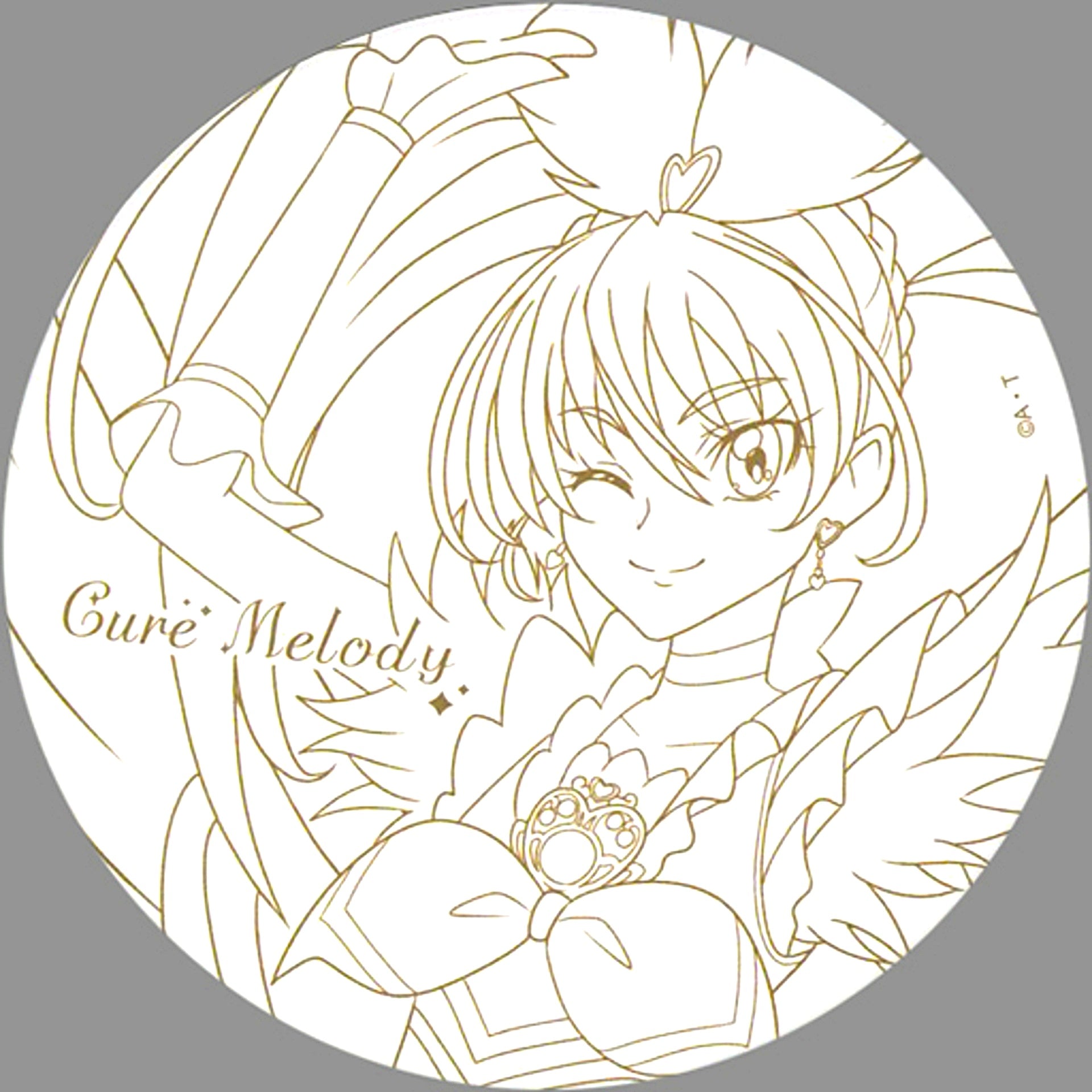 Cure Melody Ceramic Coaster All PreCure Exhibition 20th Anniversary Memories [USED]