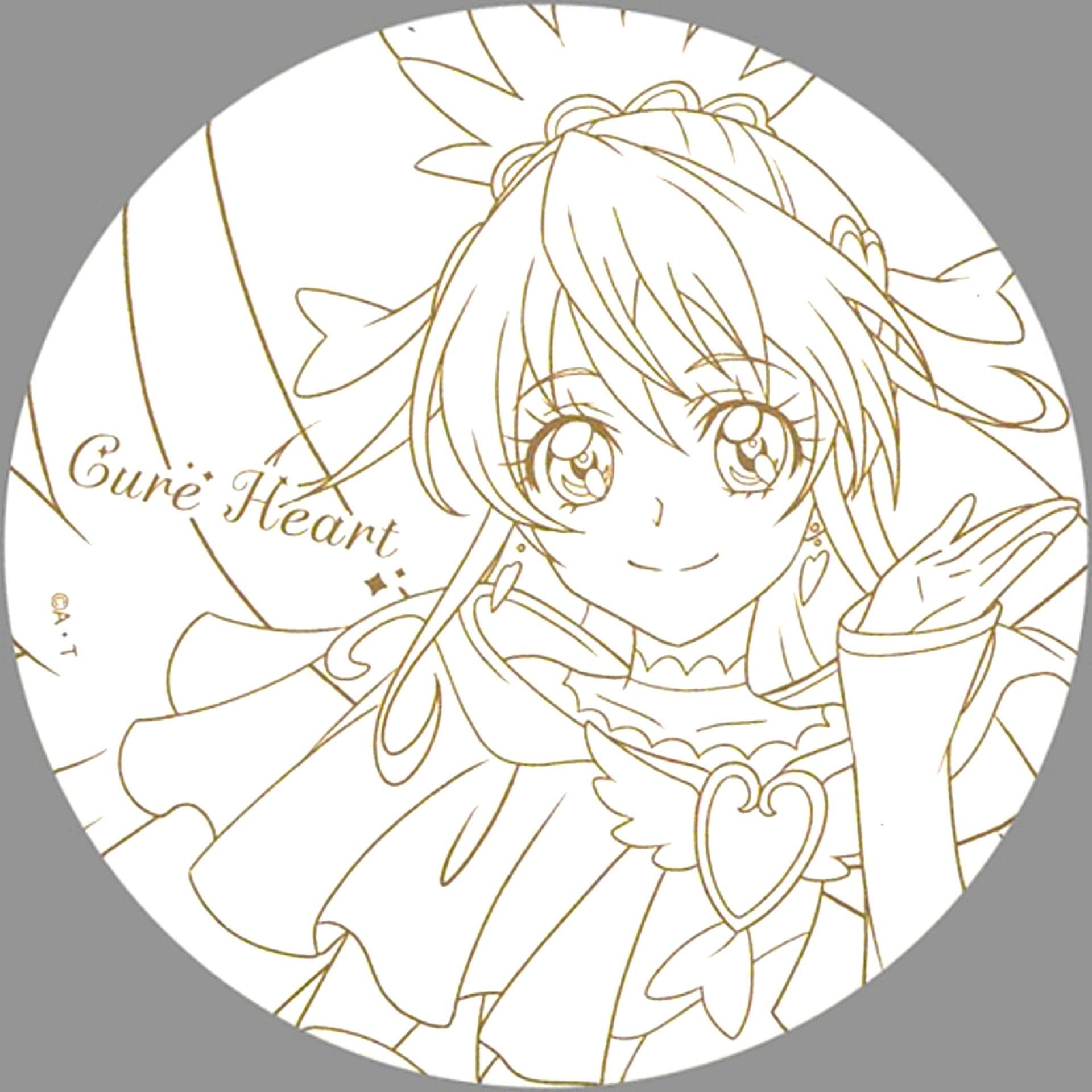 Cure Heart Ceramic Coaster All PreCure Exhibition 20th Anniversary Memories [USED]