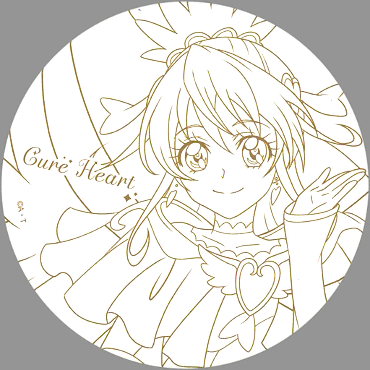 Cure Heart Ceramic Coaster All PreCure Exhibition 20th Anniversary Memories [USED]