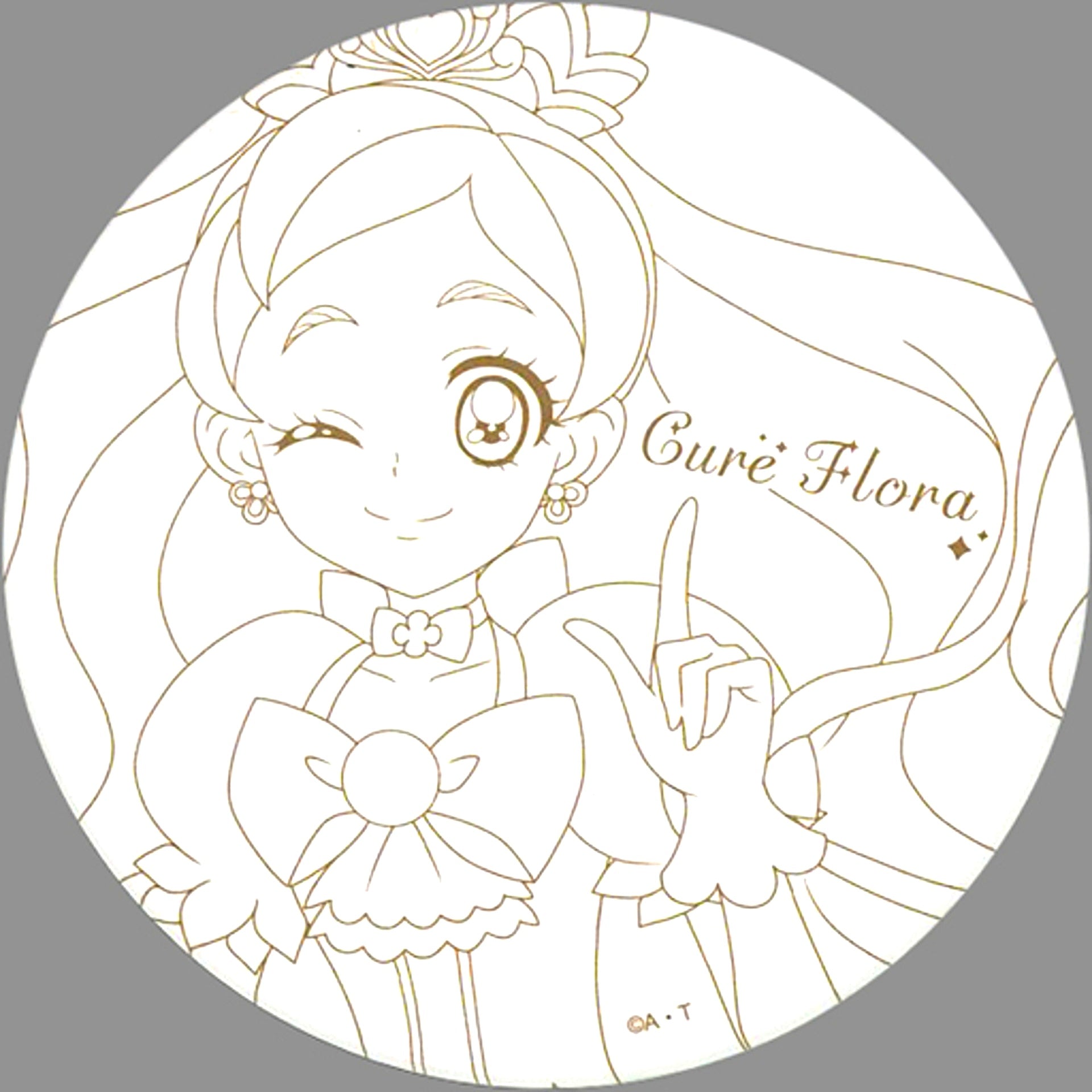 Cure Flora Ceramic Coaster All PreCure Exhibition 20th Anniversary Memories [USED]
