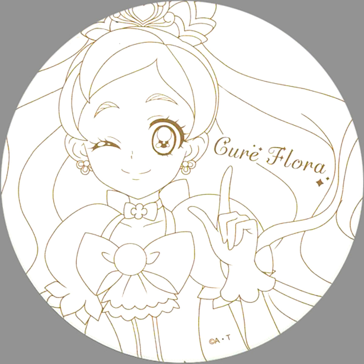 Cure Flora Ceramic Coaster All PreCure Exhibition 20th Anniversary Memories [USED]