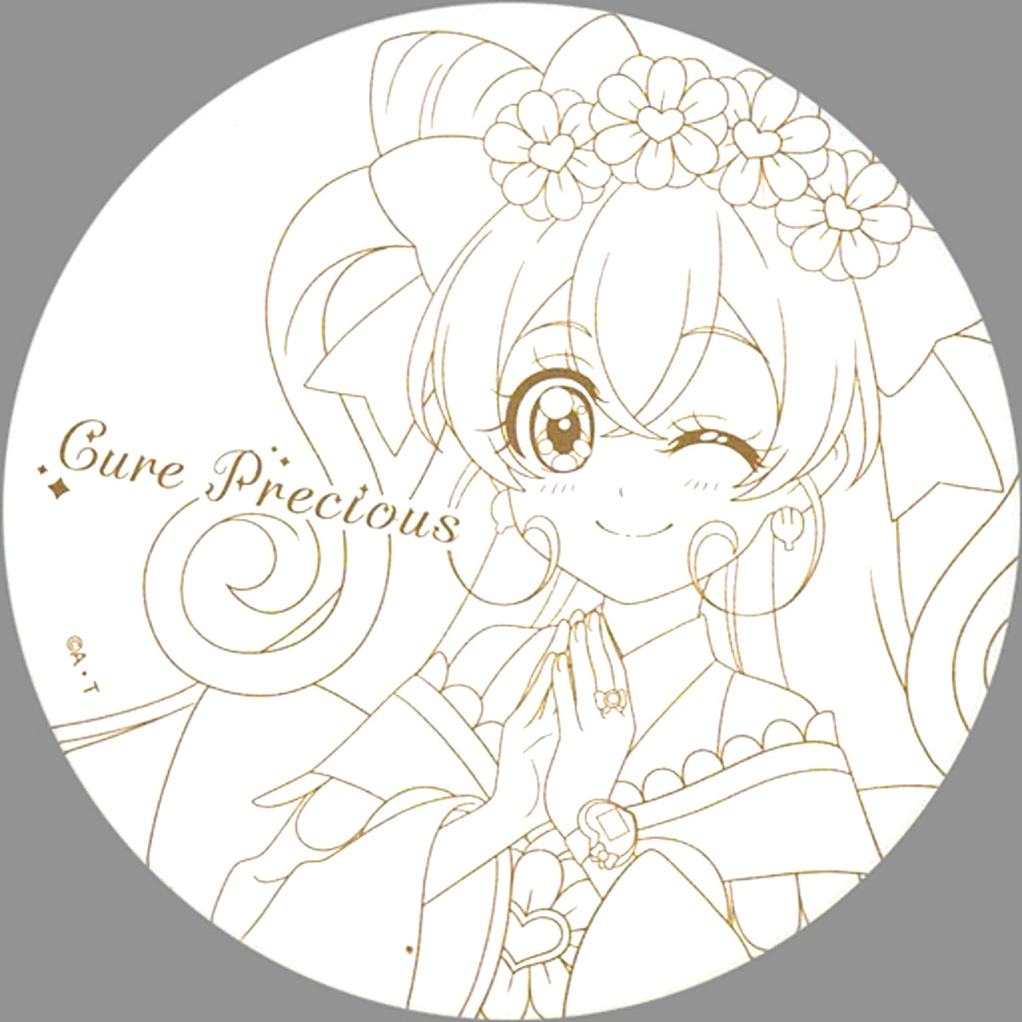 Cure Precious Ceramic Coaster All PreCure Exhibition 20th Anniversary Memories [USED]