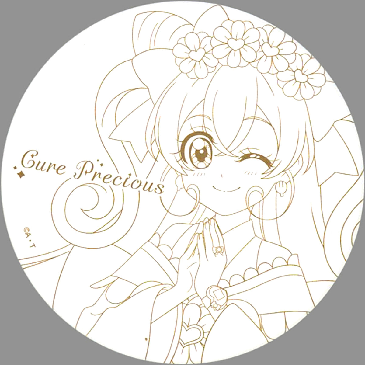 Cure Precious Ceramic Coaster All PreCure Exhibition 20th Anniversary Memories [USED]