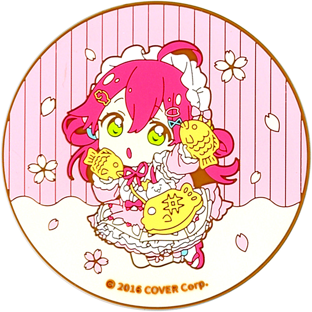 Sakura Miko C New Year Outfit Rubber Coaster Virtual YouTuber Hololive Sakura Miko x Naruto Taiyaki Honpo [USED]