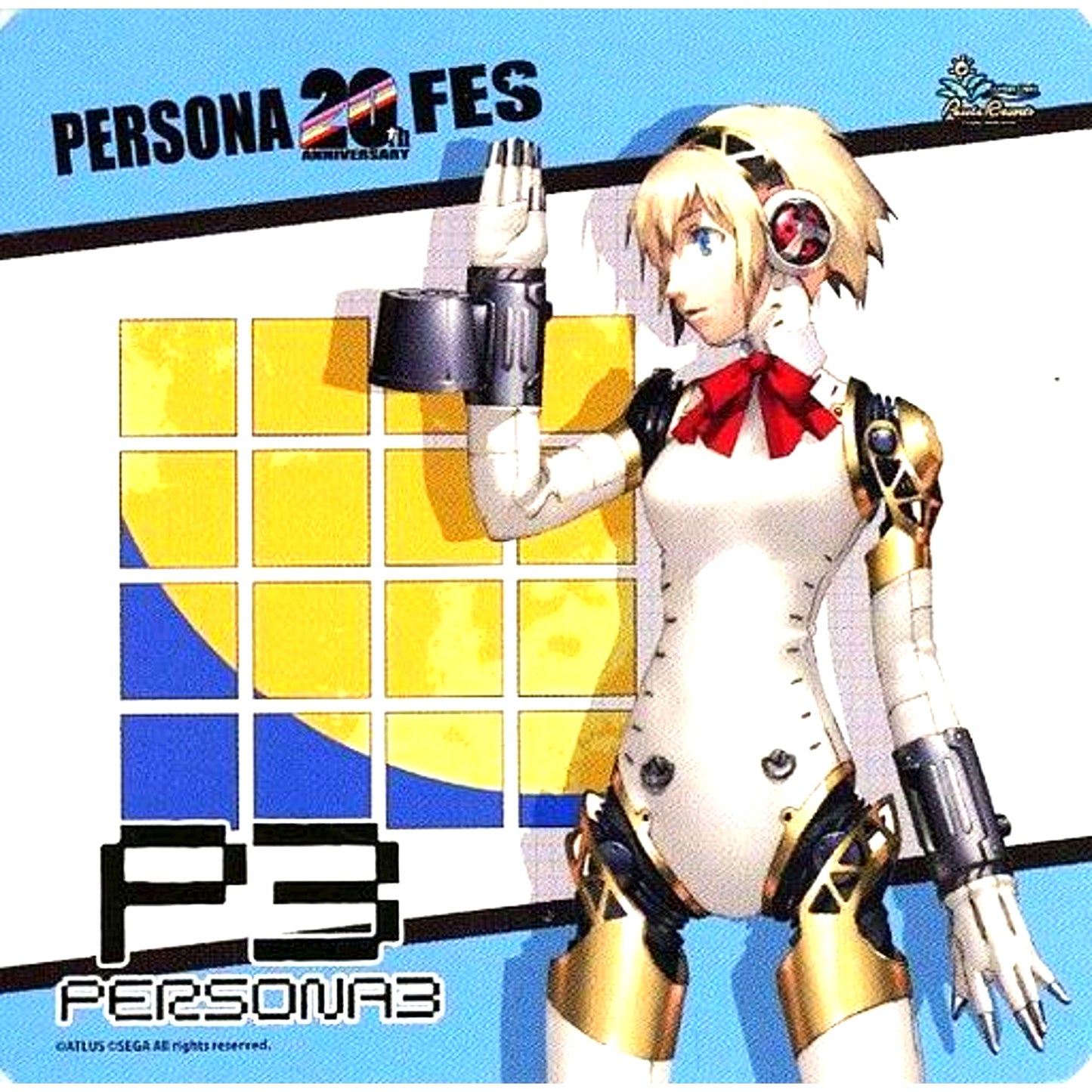Aigis Persona 3 Original Coaster Persona 20th Fes x Pasela Collabo Cafe Menu Order Bonus [USED]