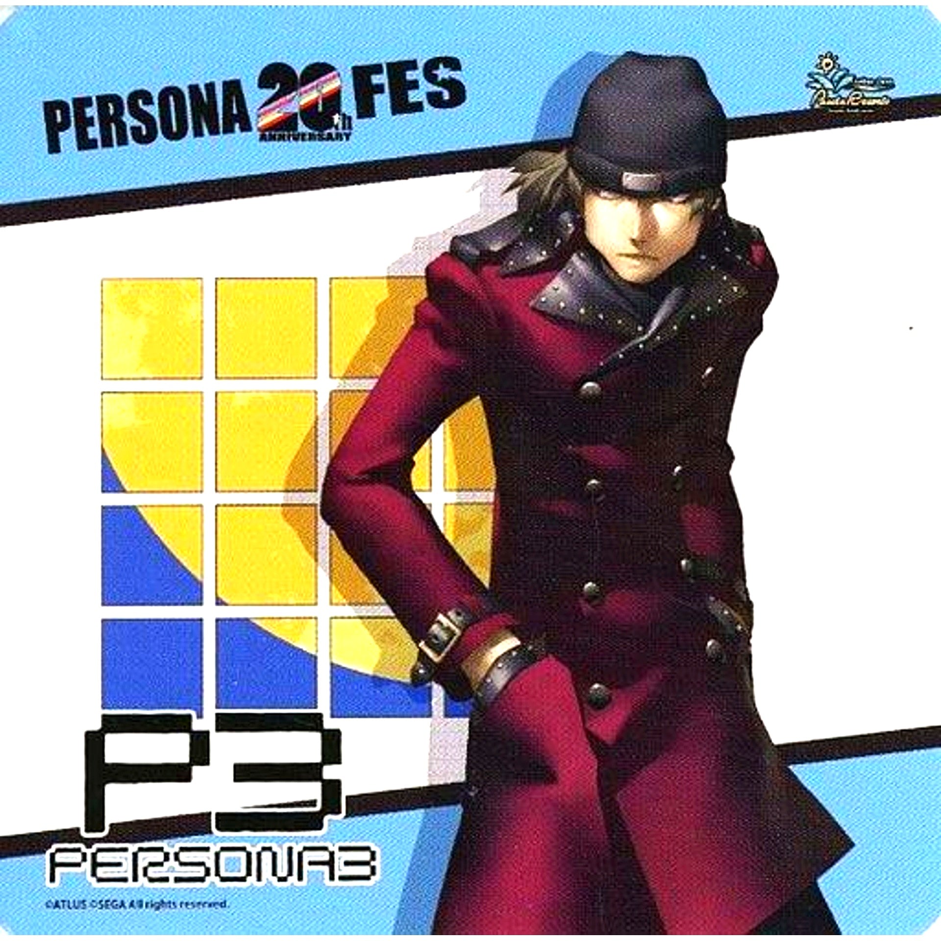 Shinjiro Aragaki Persona 3 Original Coaster Persona 20th Fes x Pasela Collabo Cafe Menu Order Bonus [USED]