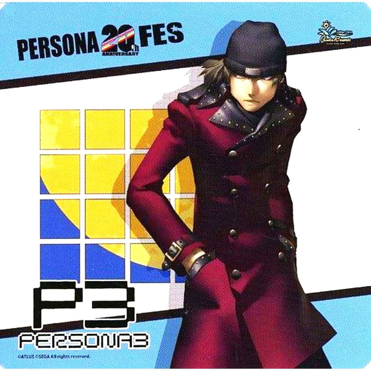 Shinjiro Aragaki Persona 3 Original Coaster Persona 20th Fes x Pasela Collabo Cafe Menu Order Bonus [USED]