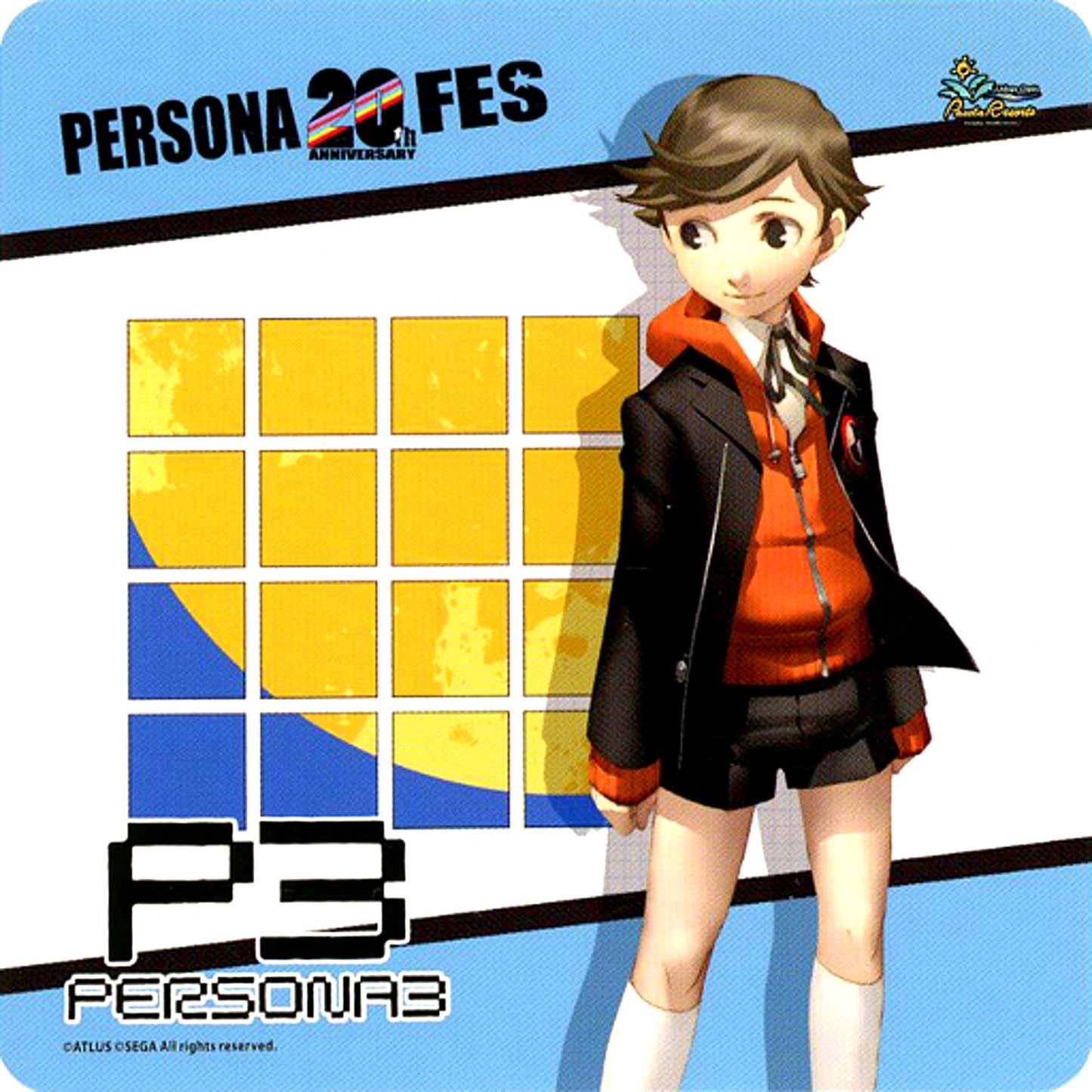 Ken Amada Persona 3 Original Coaster Persona 20th Fes x Pasela Collabo Cafe Menu Order Bonus [USED]