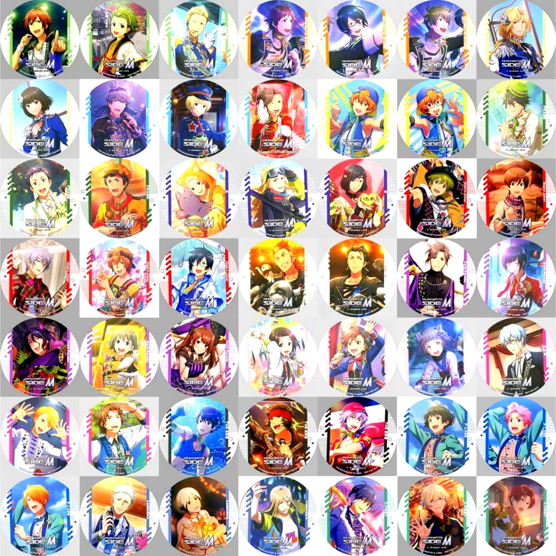 Set of 49 THE IDOLMASTER SideM x animatecafe M Fes 2023 Menu Order Bonus Random Coaster [USED]