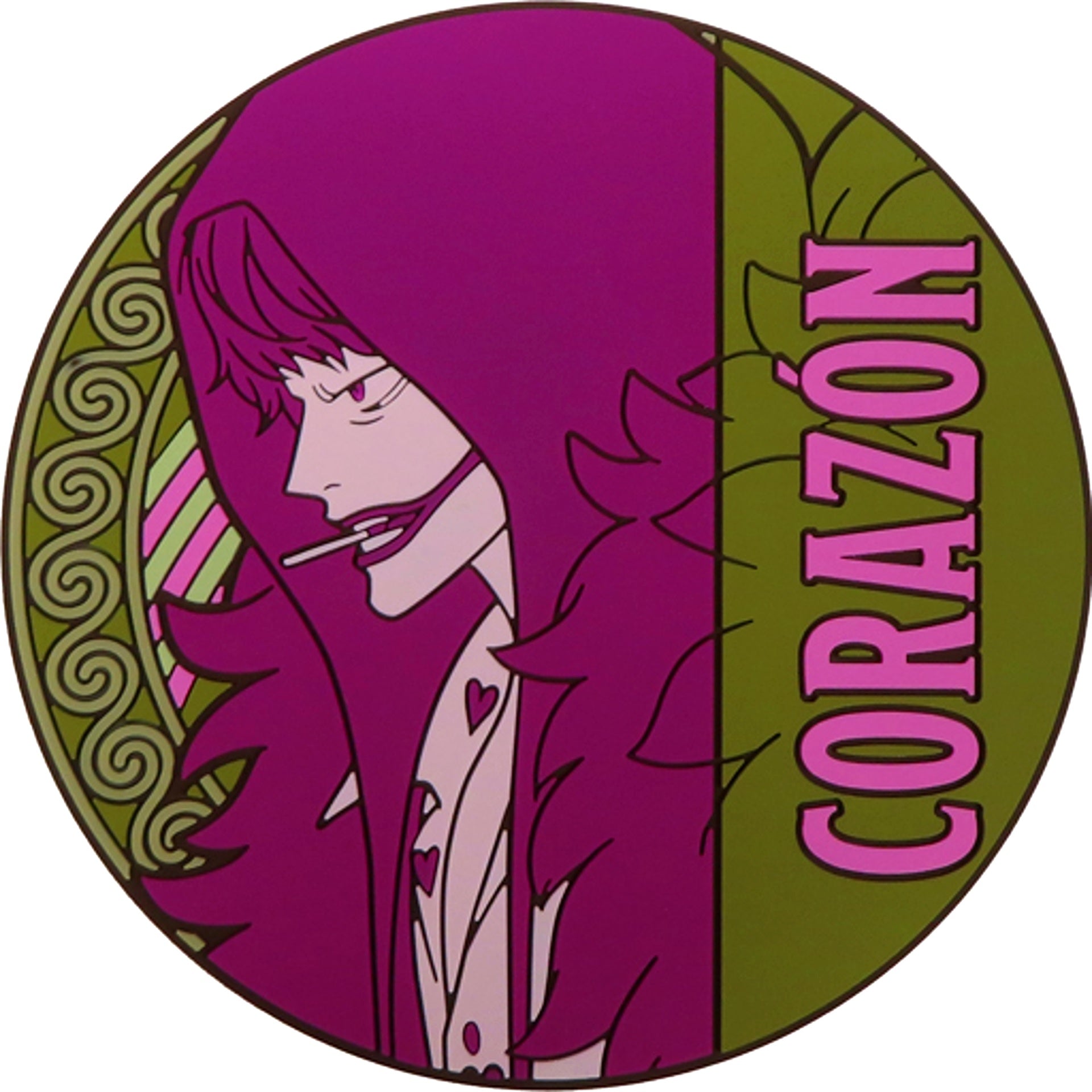 Rosinante Donquixote G Prize Rubber Coaster Ichiban Kuji One Piece EX Akuma o Yadosu Monotachi Vol.2 [USED]