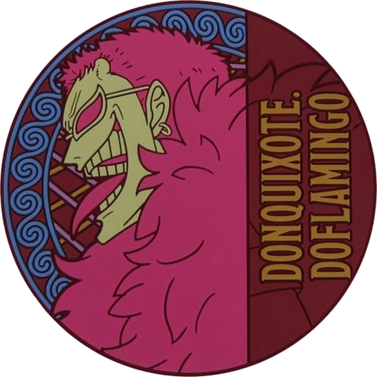 One Piece Donquixote Doflamingo Ichiban Kuji EX Those Who Harbor Demons Vol. 2 Rubber Coaster Prize G [USED]