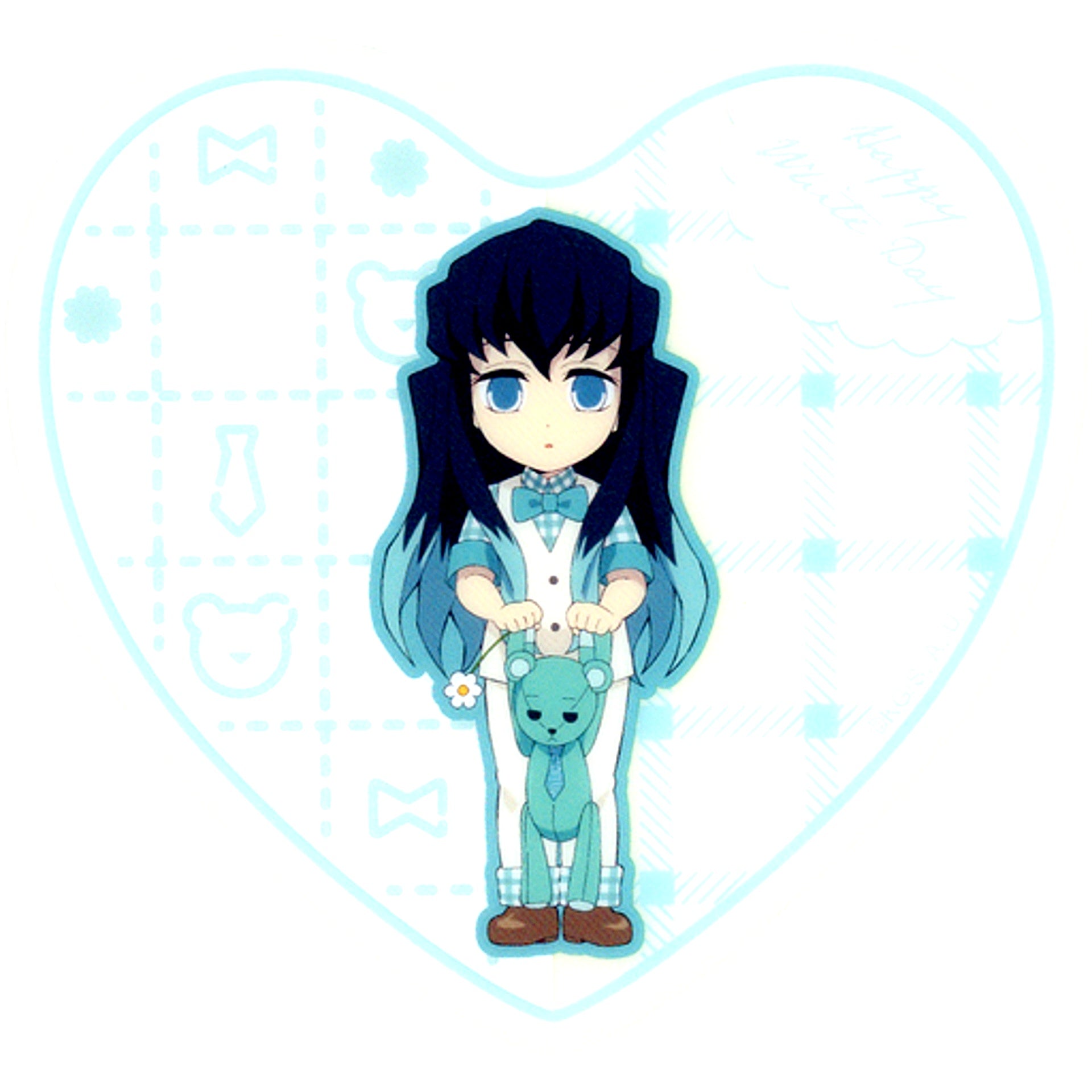Muichiro Tokito Demon Slayer x ufotable Cafe Machi Asobi CAFE White Day Event 2023 Random Heart Shaped Acrylic Coaster B [USED]